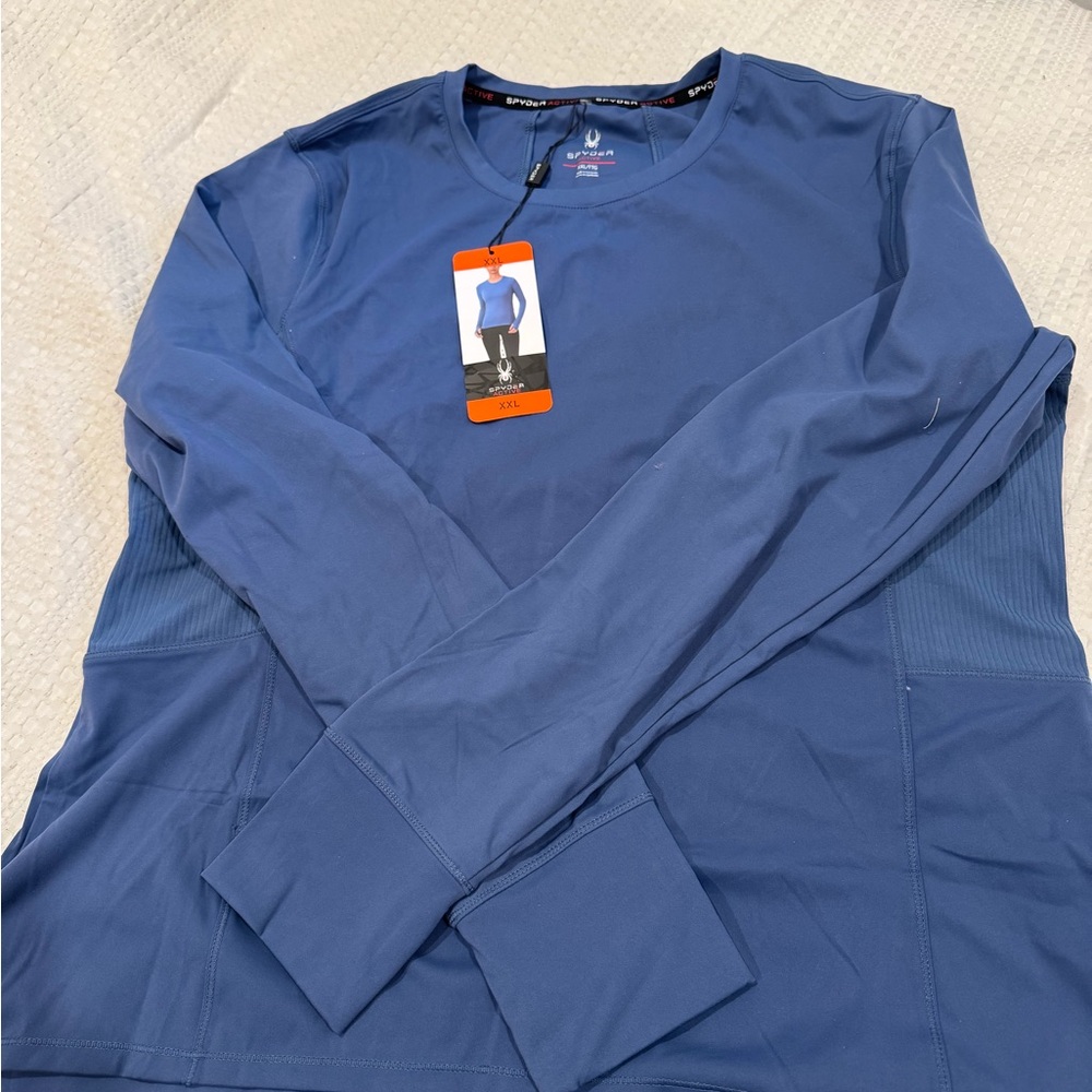 Spyder women’s Long-Sleeve Crew Shirt - Slate Blue